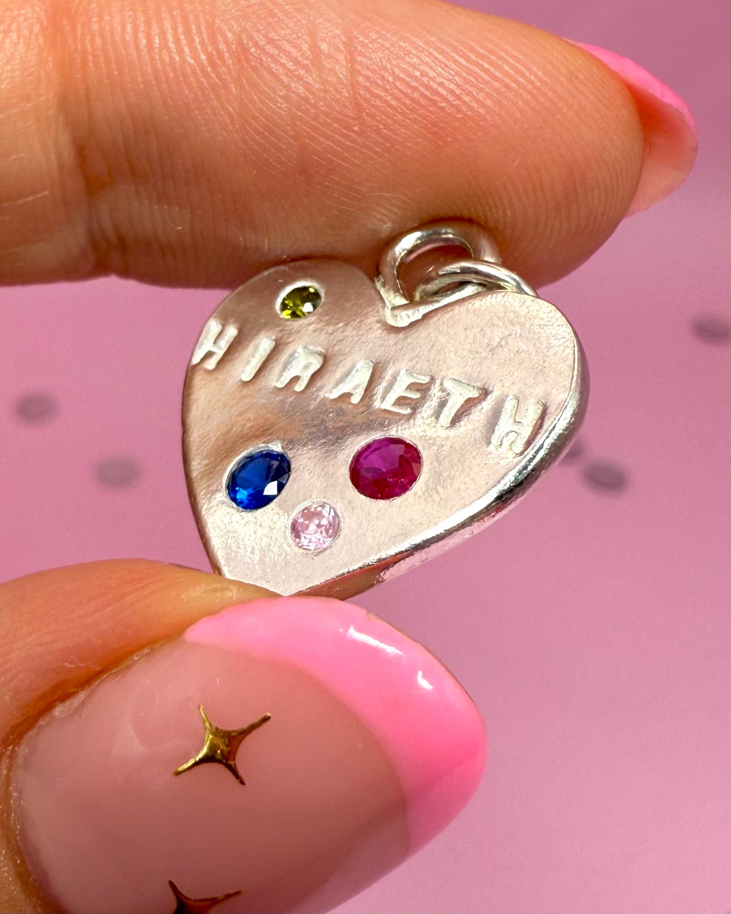 (Made to order) Calon Cymraeg - Solid Silver with Cubic Zirconia