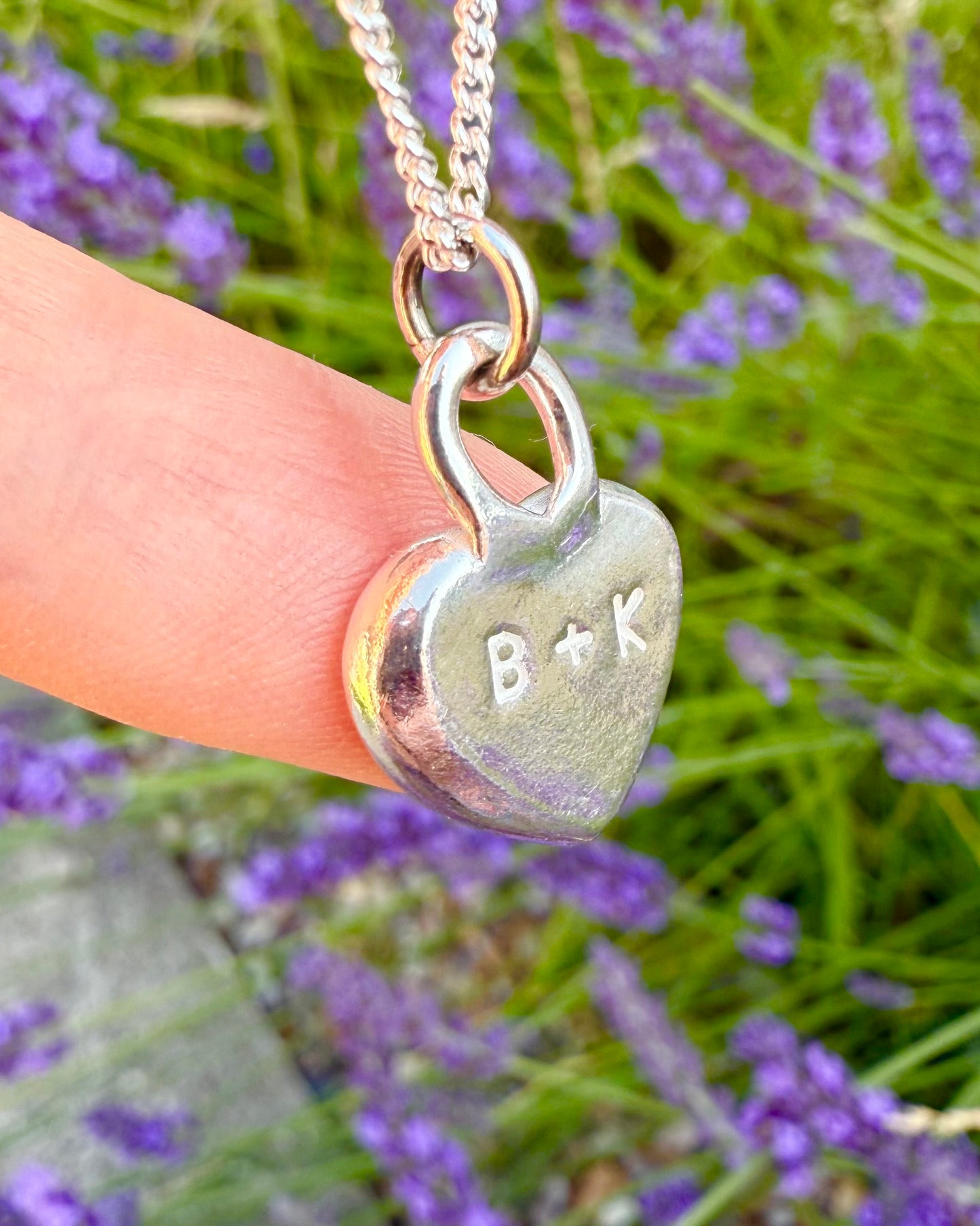 (Made to order) Sweetheart necklace - Solid Silver with Cubic Zirconia