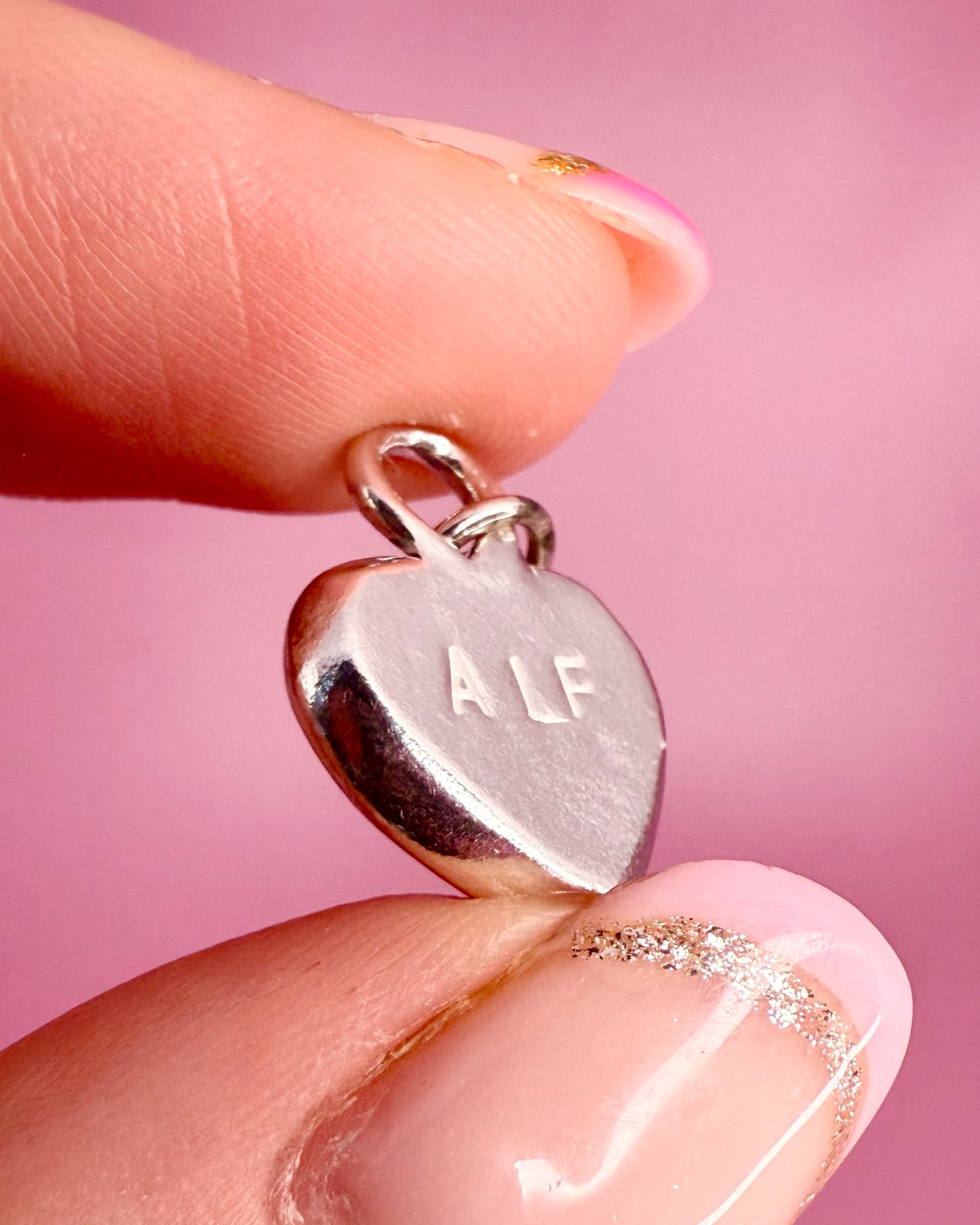 (Made to order) Sweetheart necklace - Solid Silver with Cubic Zirconia