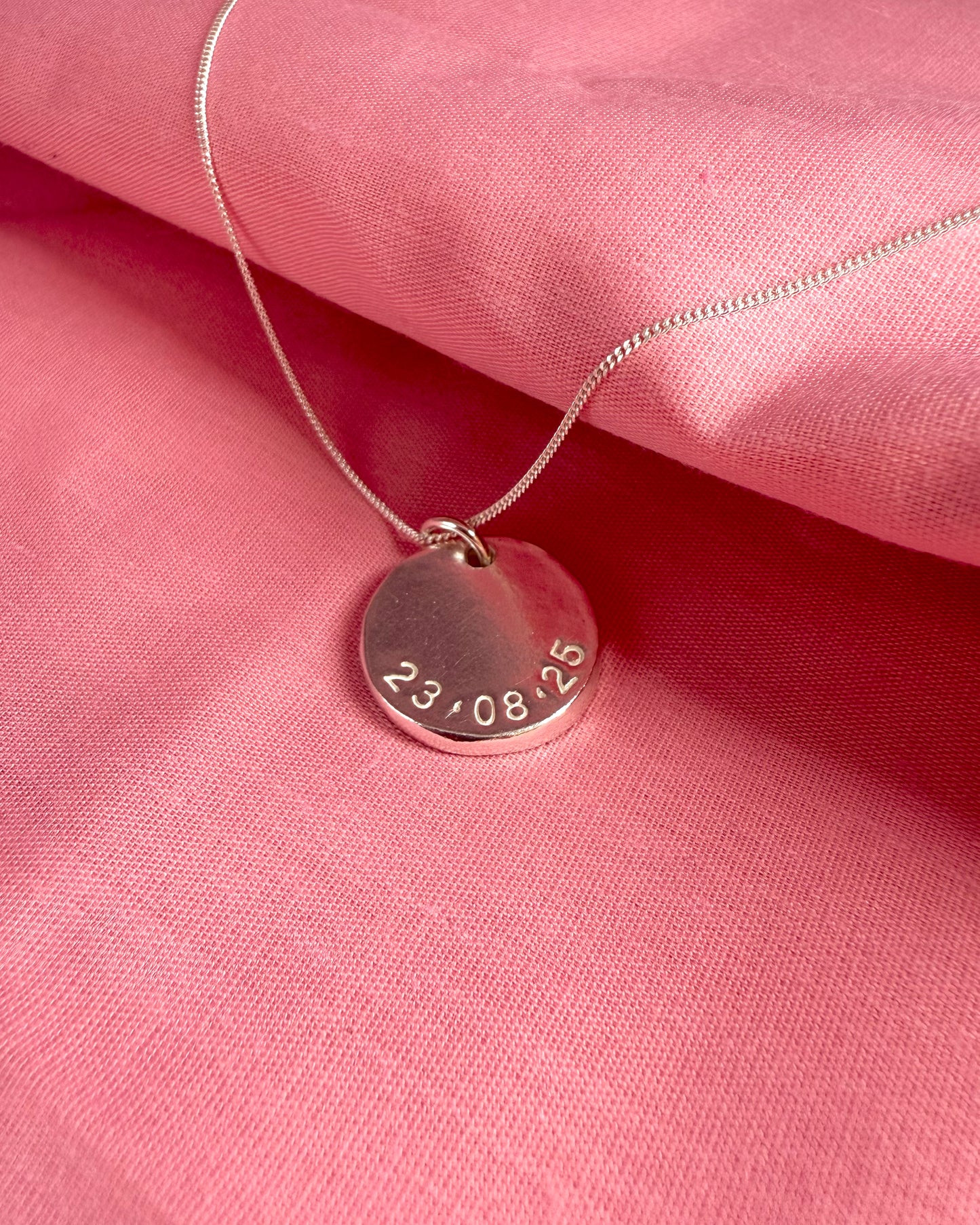 (Made to order) Seren Initial Pendant - Solid Fine Silver