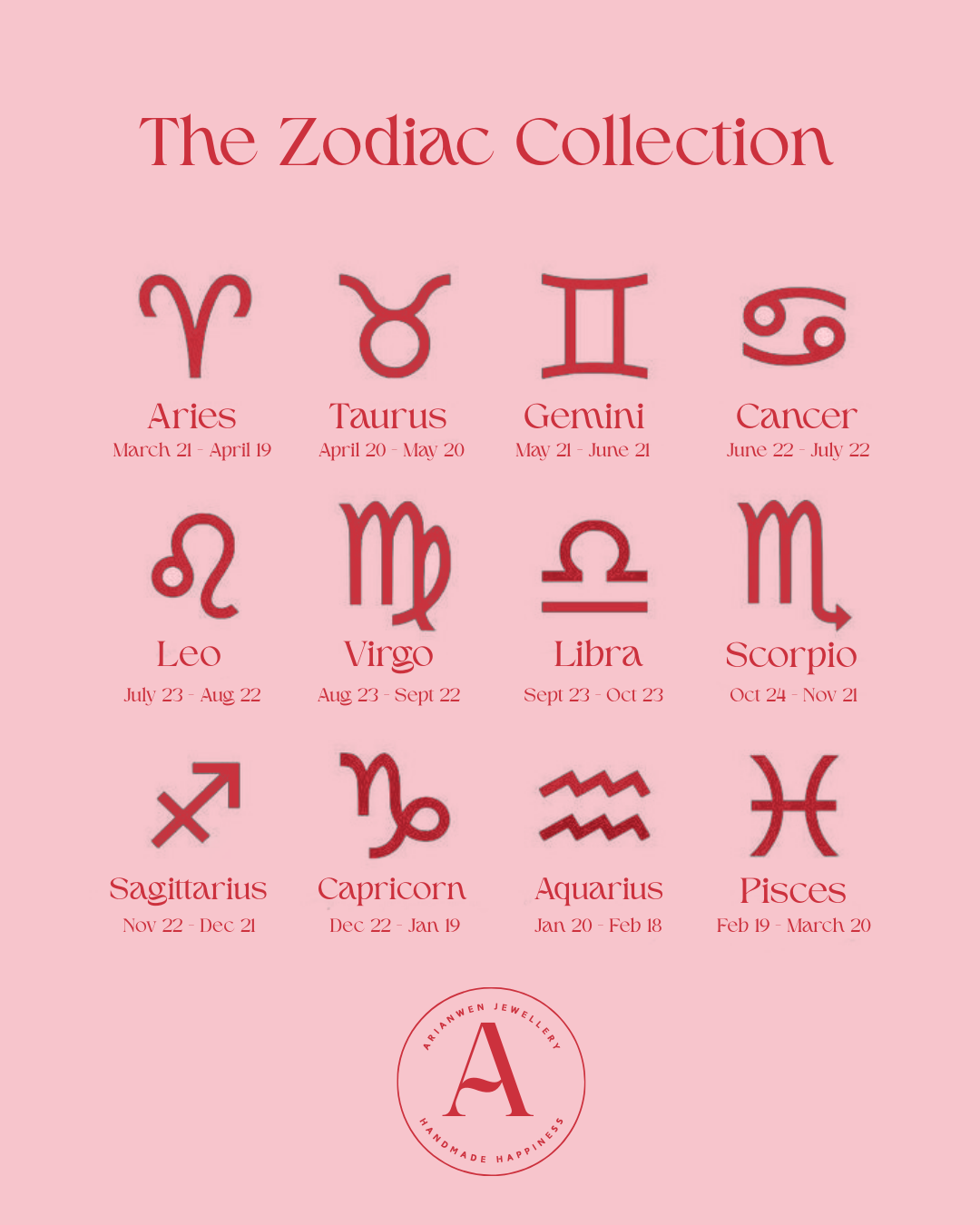(Made to order) Zodiac Pendant - Solid Fine Silver With Cubic Zirconia Gemstones
