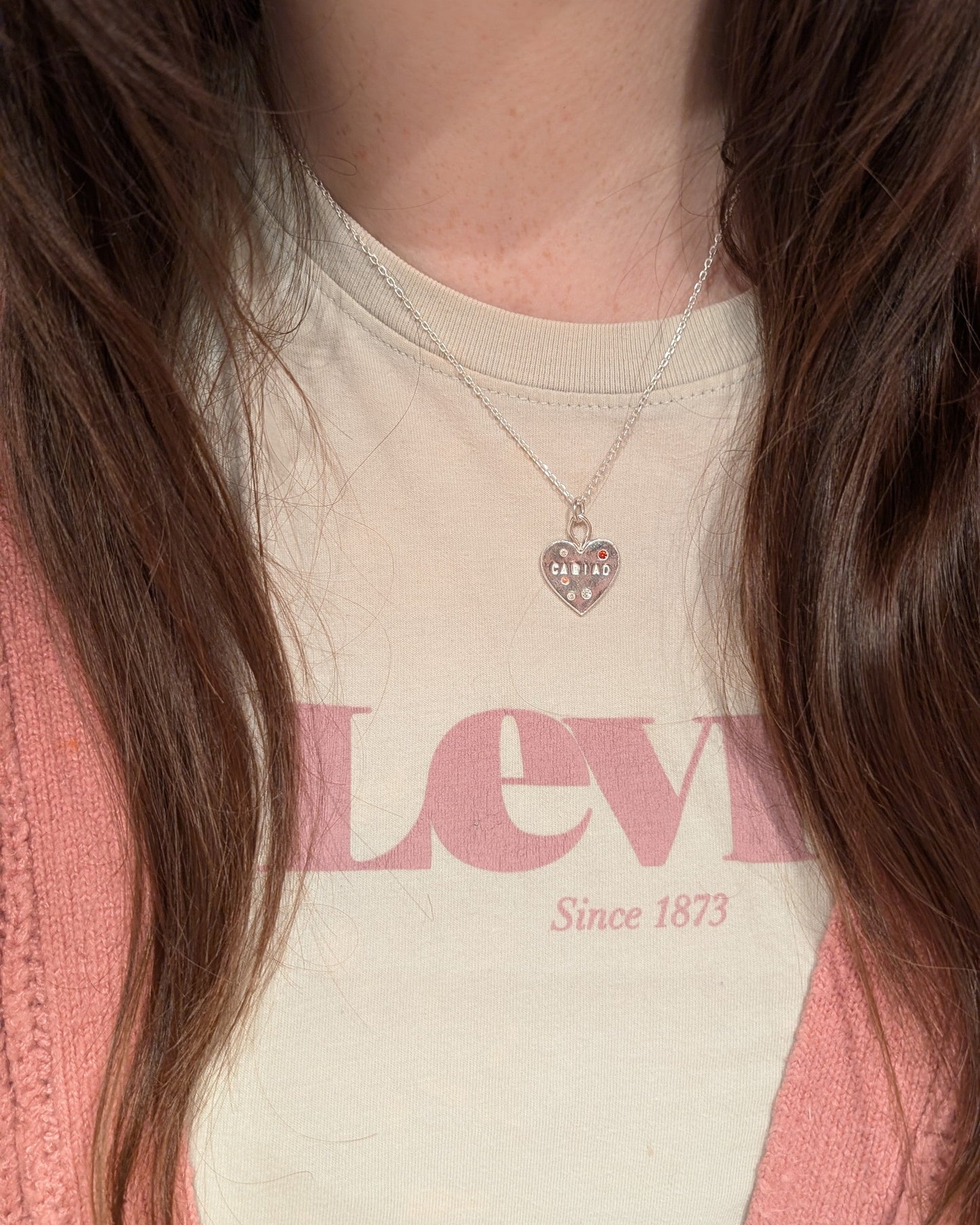 (Made to order) Calon Cymraeg - Solid Silver with Cubic Zirconia