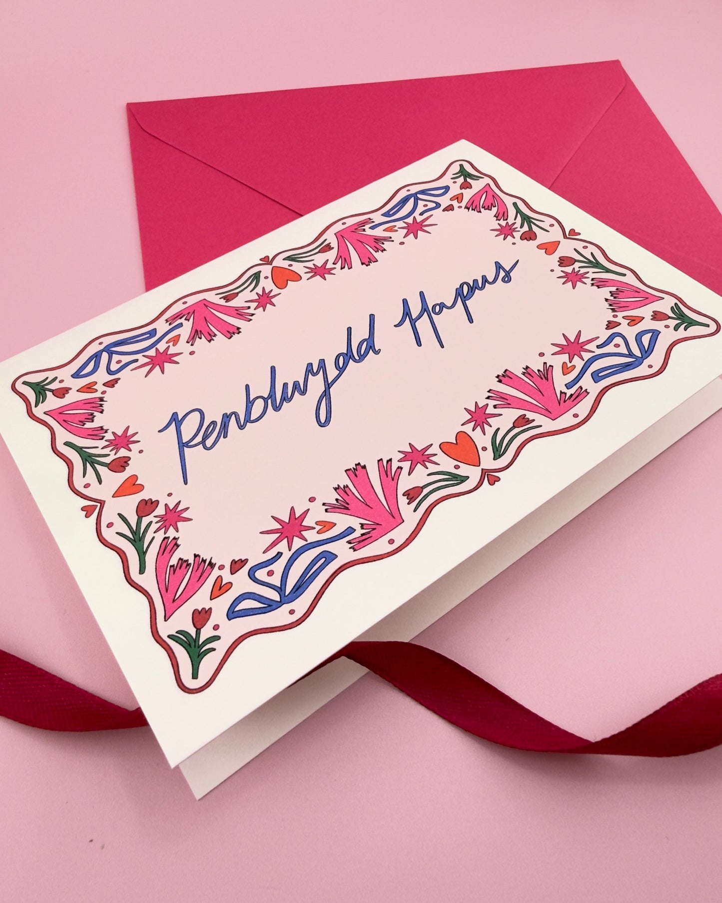 Penblwydd Hapus A6 Greeting Card
