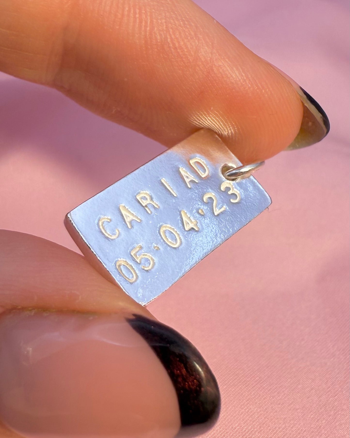 (Made to order) Birth Flower Necklace - Solid Silver with Cubic Zirconia Gemstones