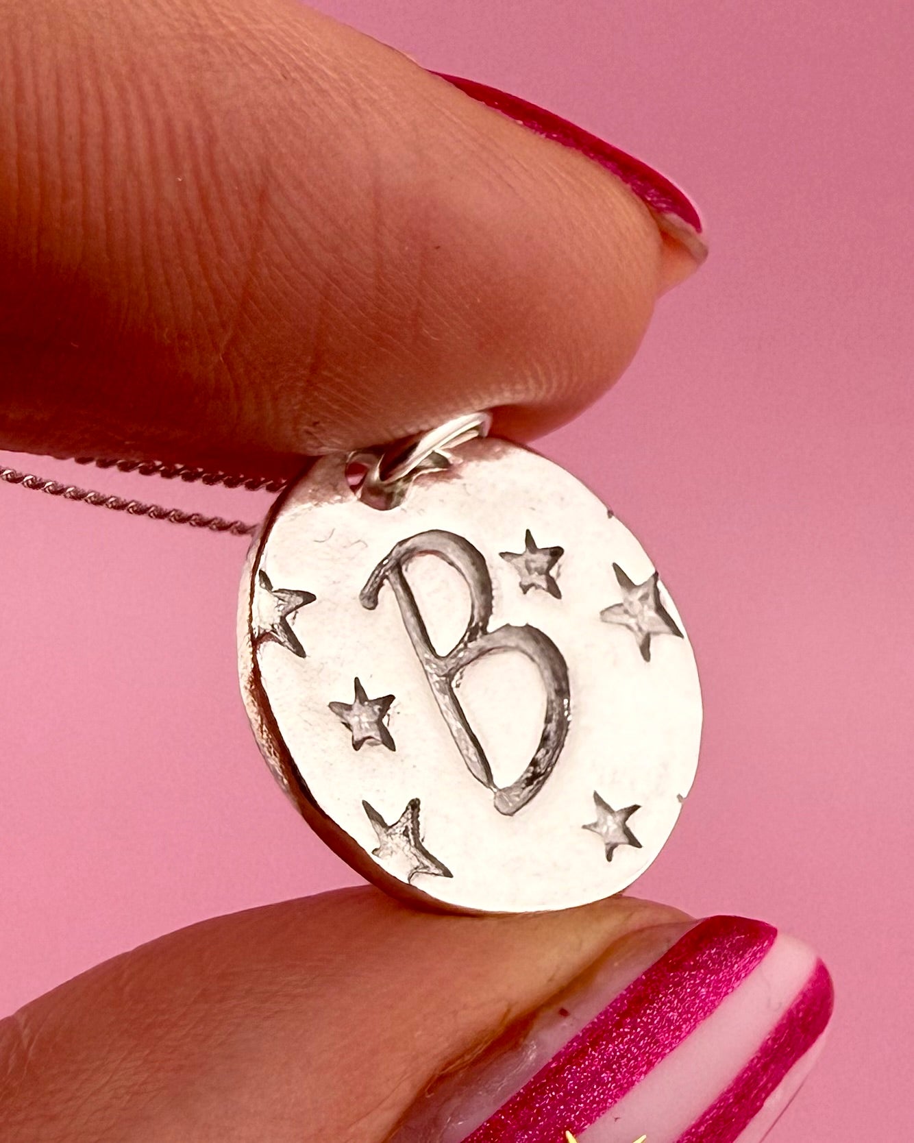 (Made to order) Seren Initial Necklace - Solid Fine Silver