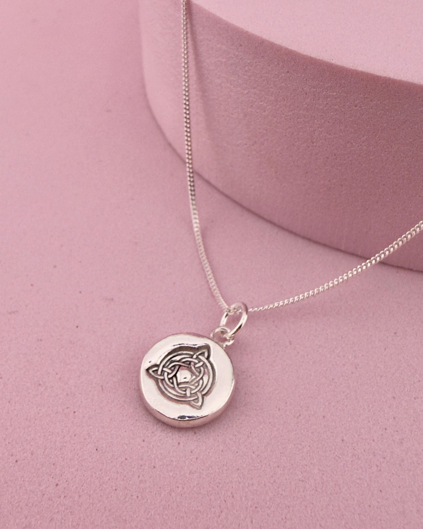 (Made to Order) Mini Celtic knot necklace - solid fine silver