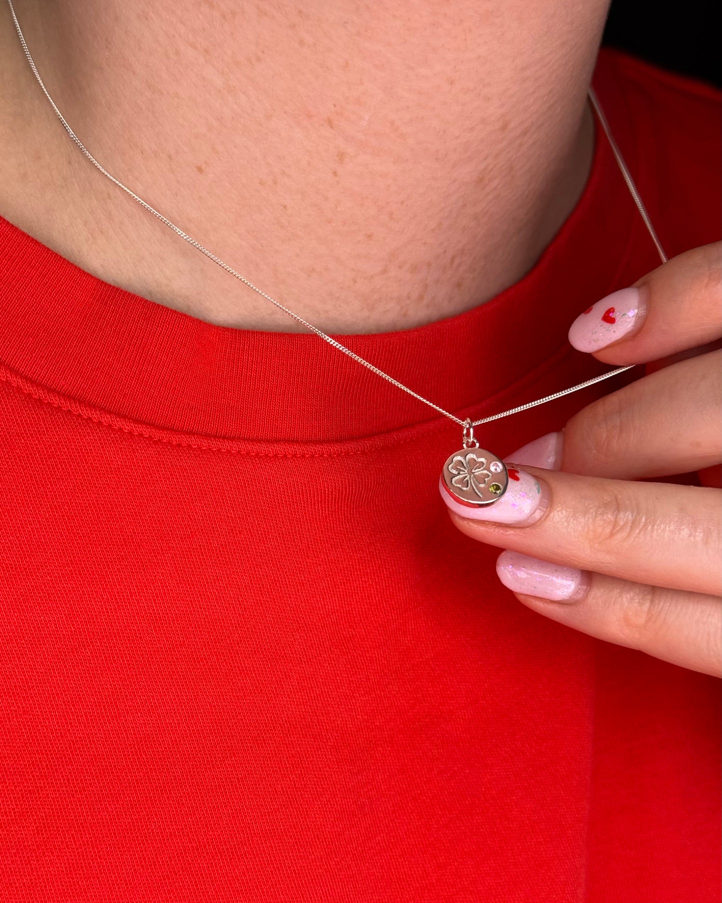 (Made to Order) Mini “Pob Lwc” lucky charm necklace - solid fine silver