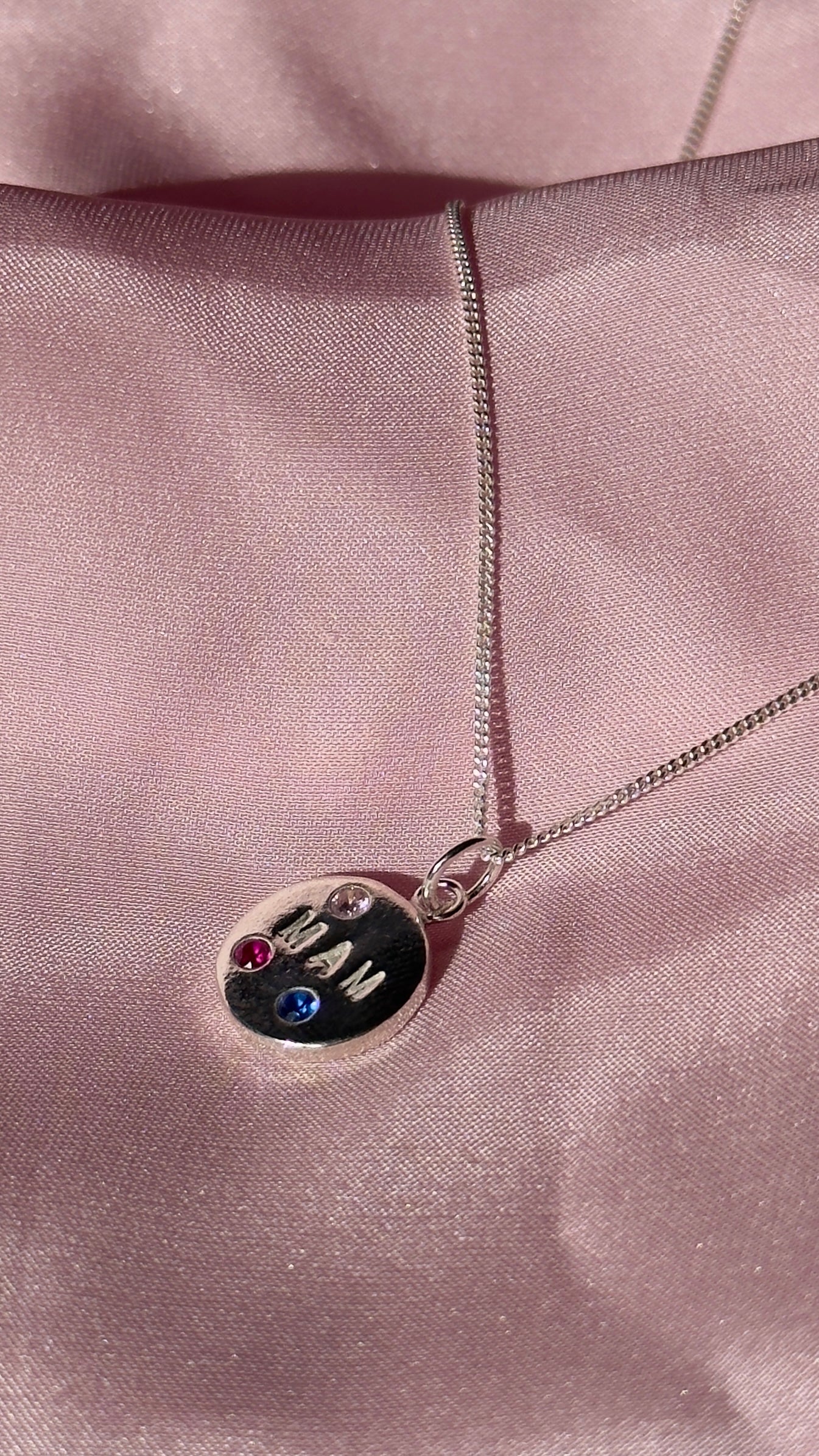 (Made to Order) Mini personalised necklace - solid fine silver