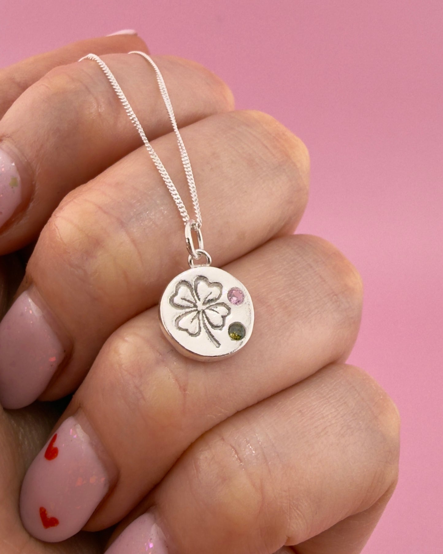 (Made to Order) Mini “Pob Lwc” lucky charm necklace - solid fine silver