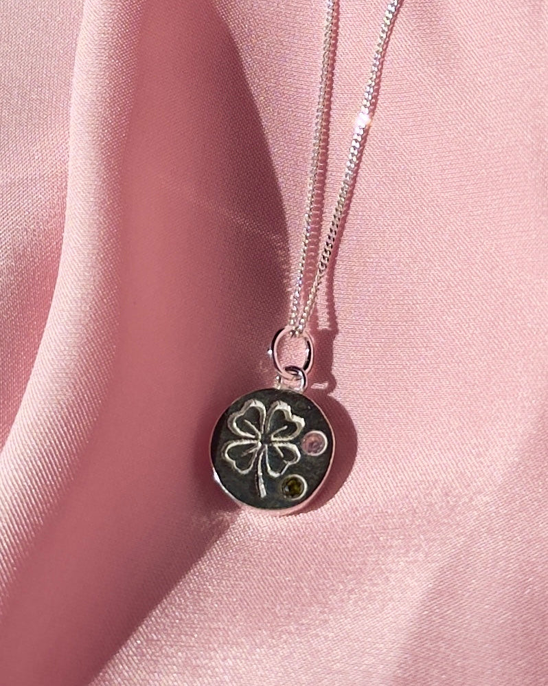 (Made to Order) Mini “Pob Lwc” lucky charm necklace - solid fine silver