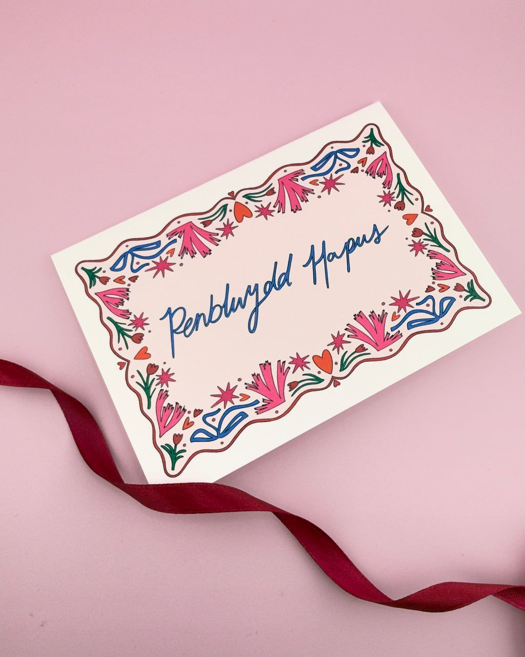 Penblwydd Hapus A6 Greeting Card