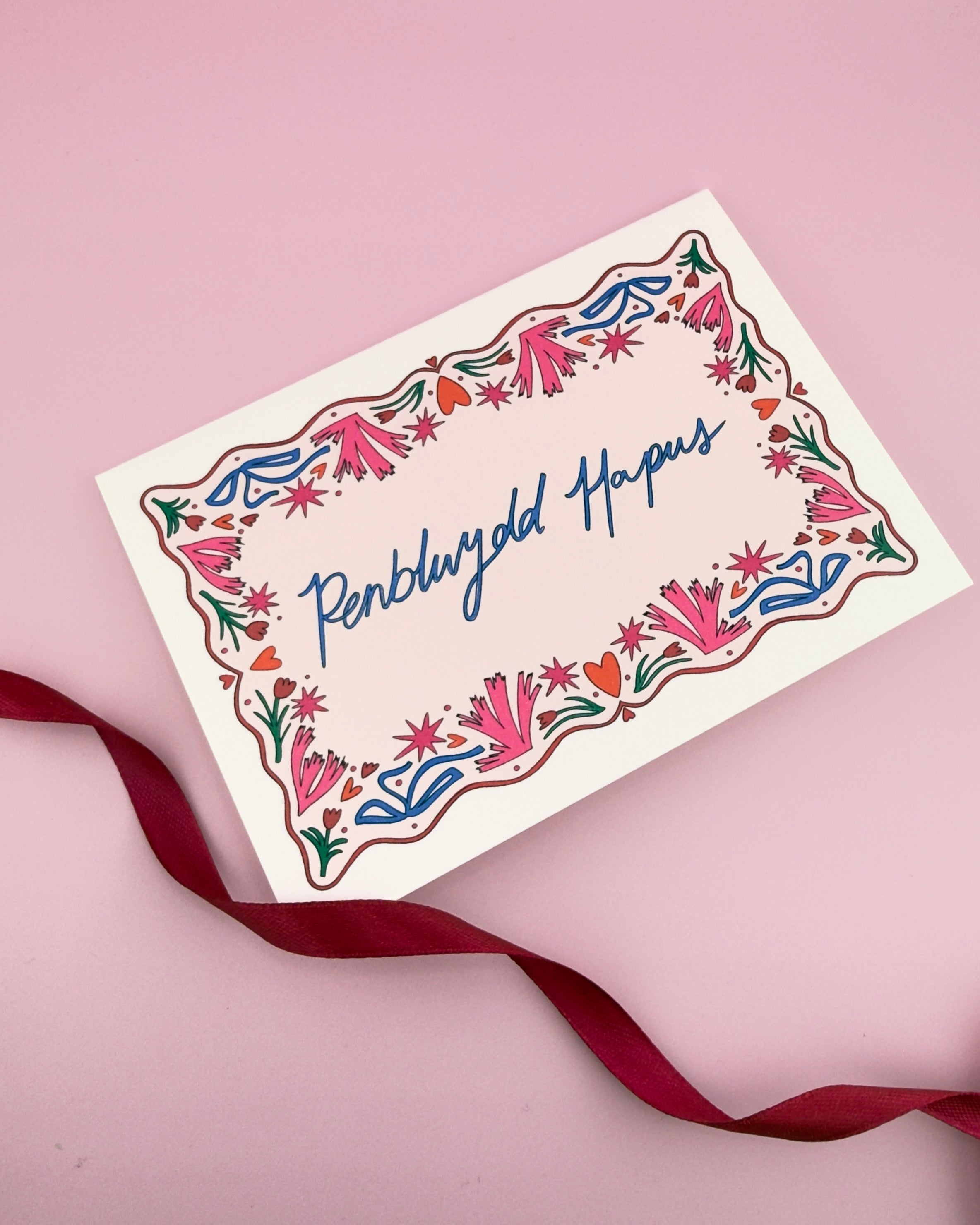 Penblwydd Hapus A6 Greeting Card