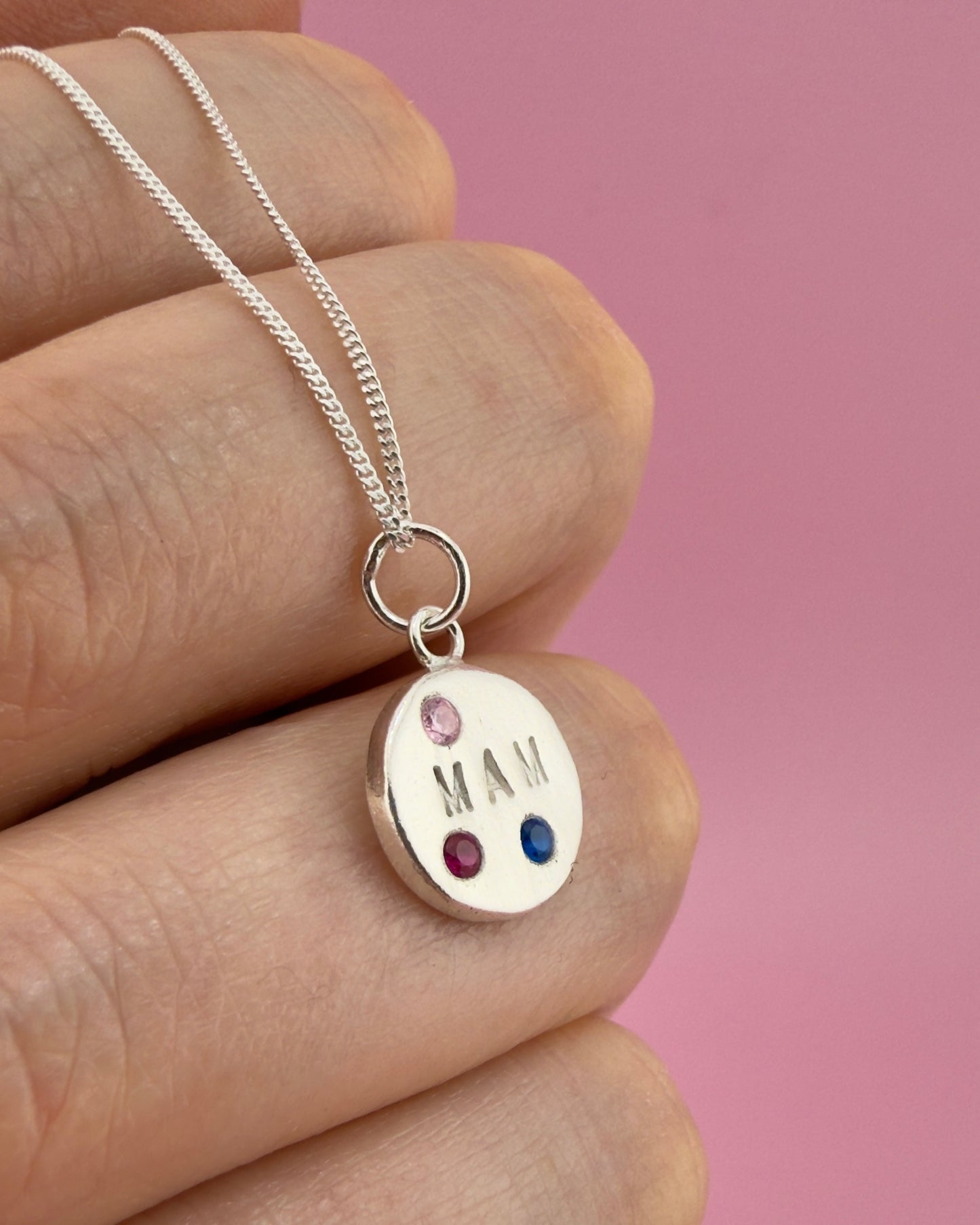 (Made to Order) Mini personalised necklace - solid fine silver