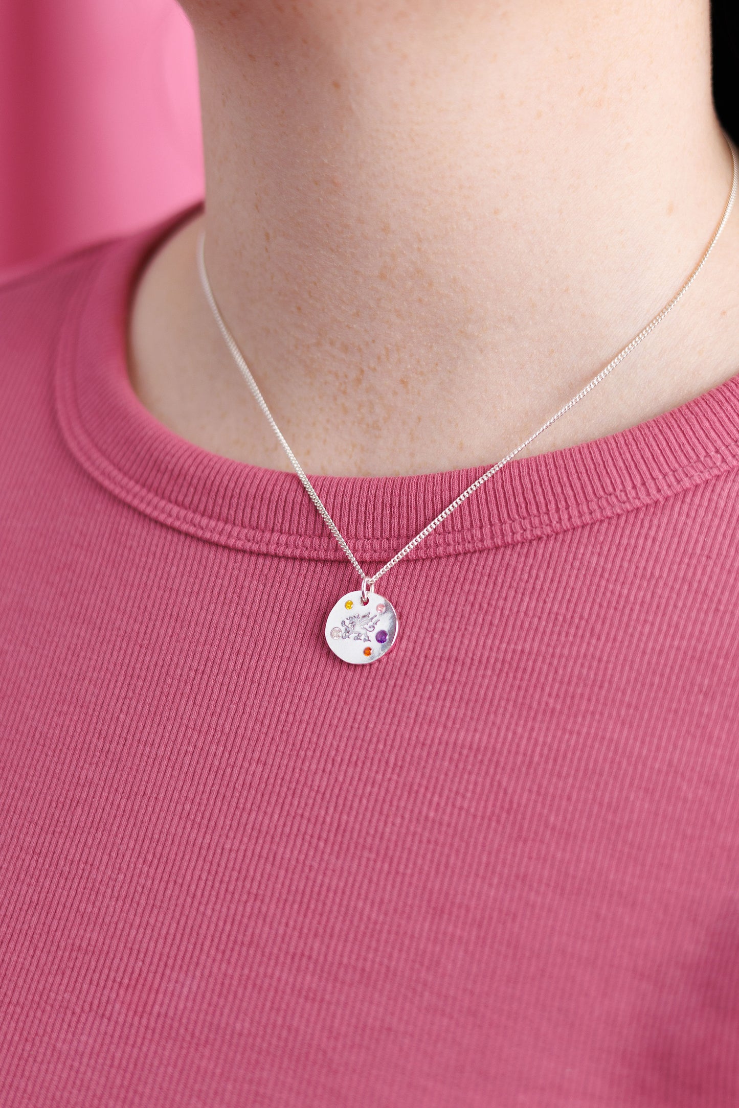 (Made to order) Draig Cymraeg Welsh Dragon Necklace - Solid Silver With Cubic Zirconia