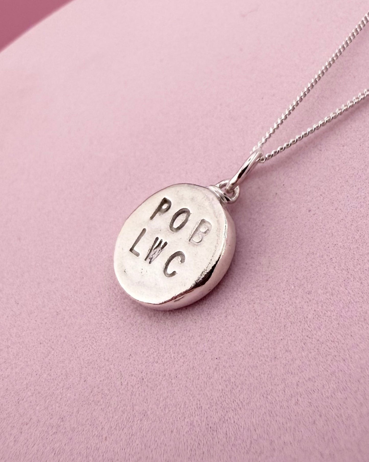 (Made to Order) Mini “Pob Lwc” lucky charm necklace - solid fine silver
