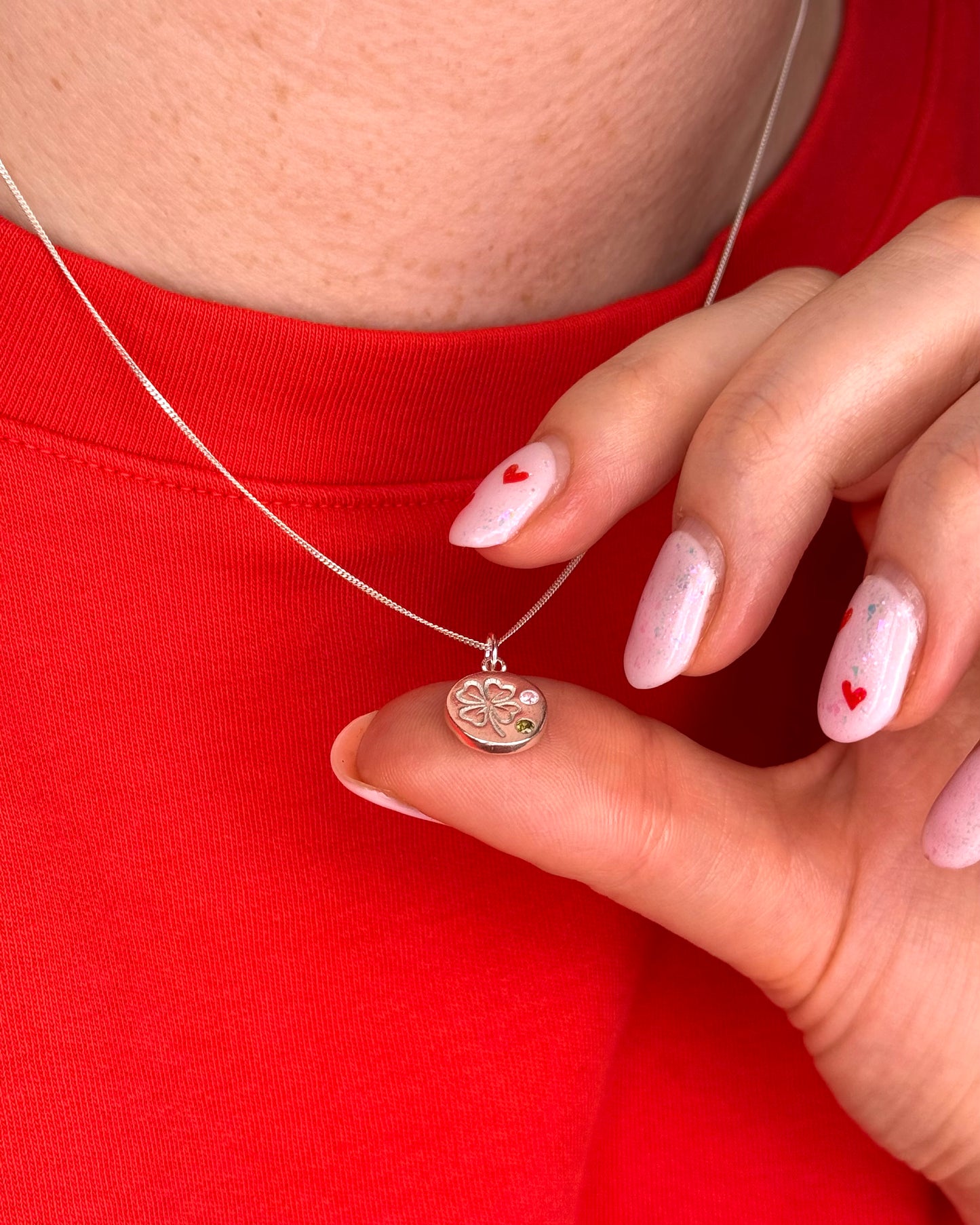 (Made to Order) Mini “Pob Lwc” lucky charm necklace - solid fine silver