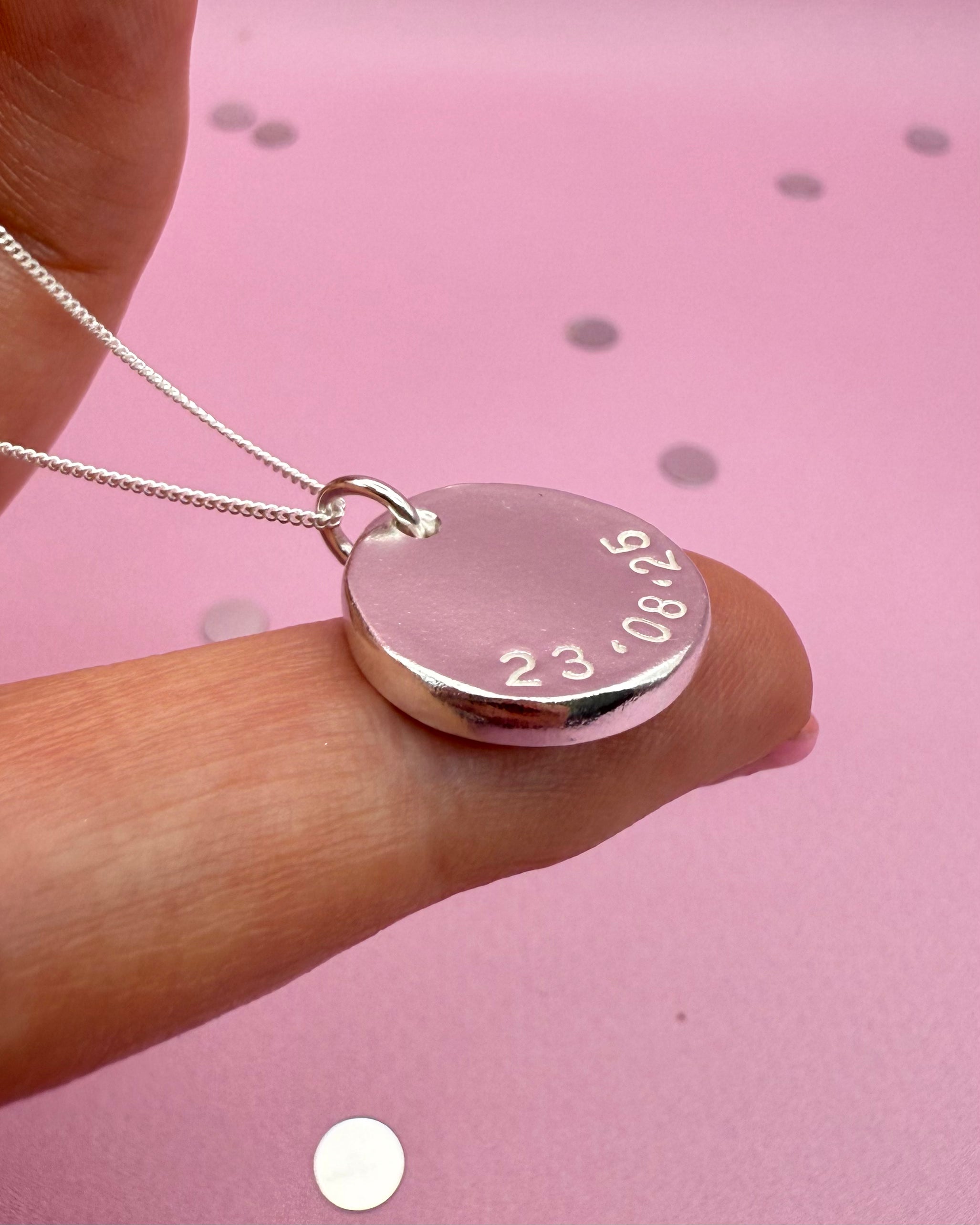 Personalised Seren Initial Necklace - Solid Fine Silver