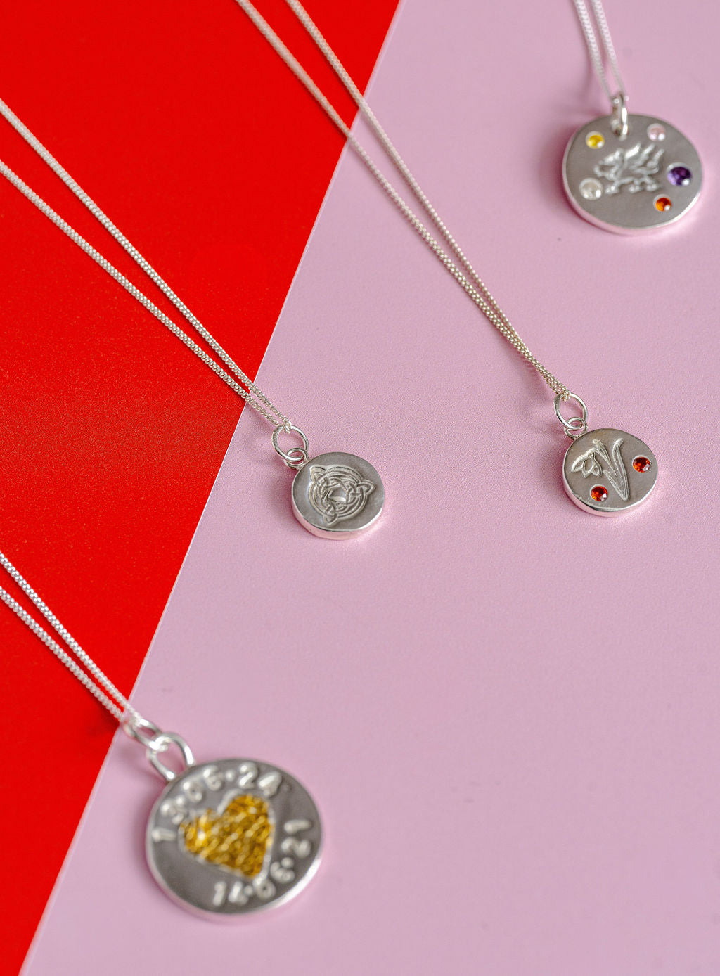 Personalised Mini Welsh Celtic Knot Necklace - Solid Fine Silver