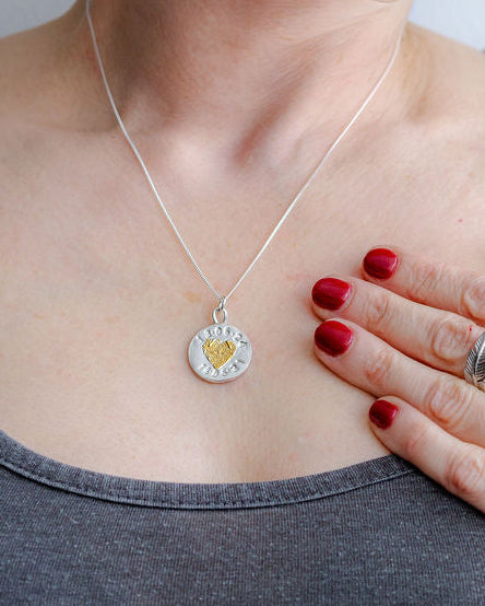 Welsh celtic heart silver necklace