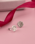 Celtic Knot Stud Earrings - Solid Fine Silver - Arianwen Jewellery
