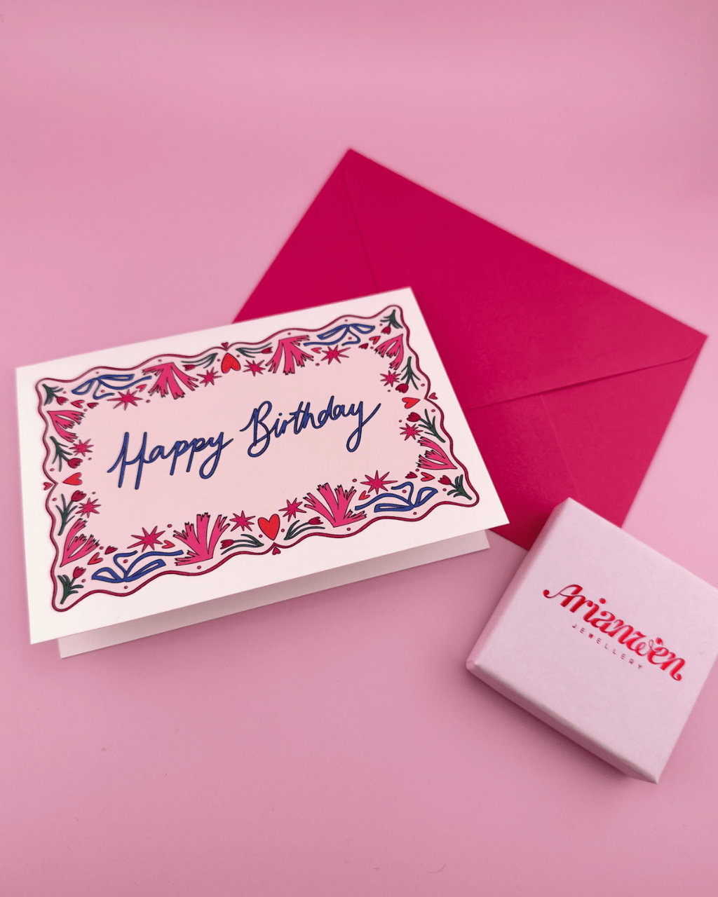 Happy Birthday A6 Greeting Card - Arianwen Jewellery