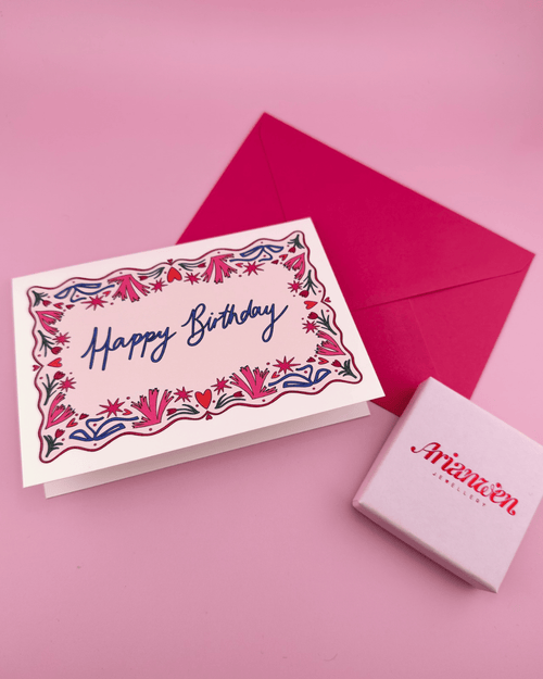 Happy Birthday A6 Greeting Card - Arianwen Jewellery
