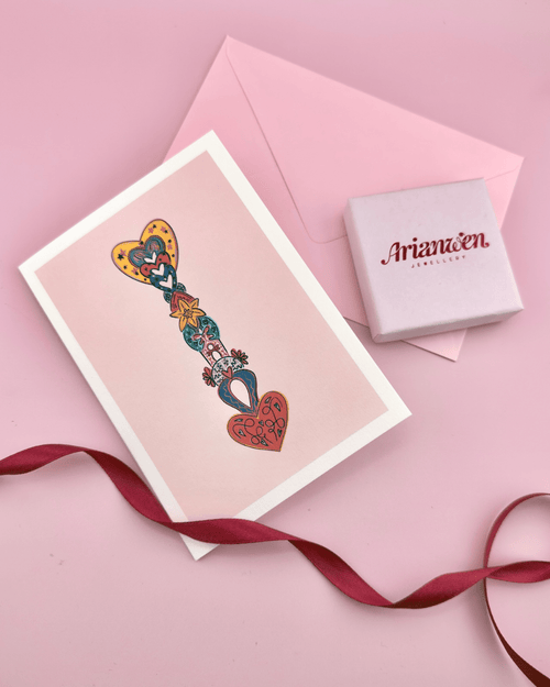 Lovespoon A6 Greeting Card - Arianwen Jewellery