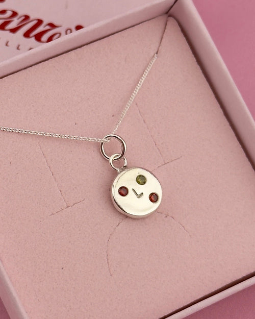 Mini Personalised Necklace - Solid Fine Silver - Arianwen Jewellery