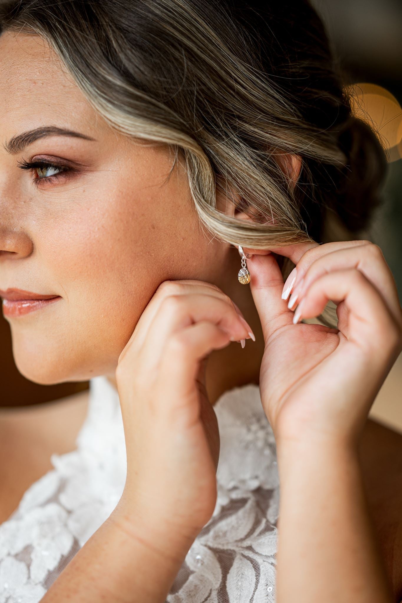 Mixed Metal Celtic Knot Huggie Hoop Earrings - Solid Fine Silver with 24k Gold - Arianwen Jewellery