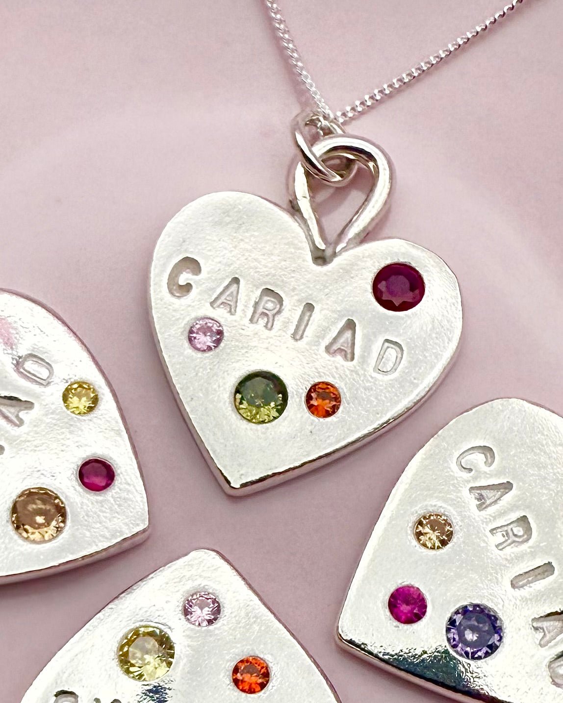 Personalised Calon Cymraeg Necklace – Handmade Welsh Heart in Solid Silver - Arianwen Jewellery