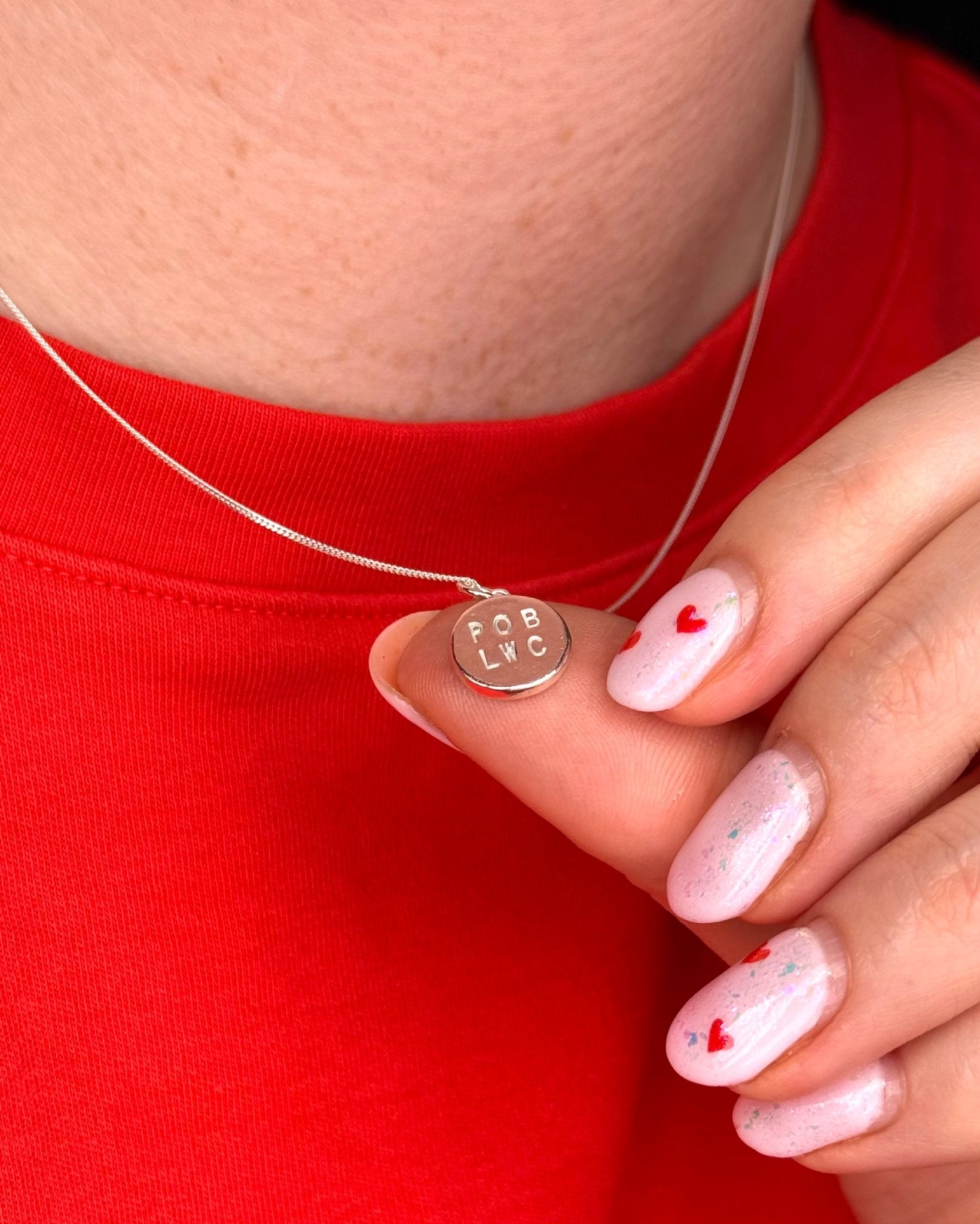Personalised Mini “Pob Lwc” Welsh Lucky Charm Necklace - Solid Fine Silver - Arianwen Jewellery