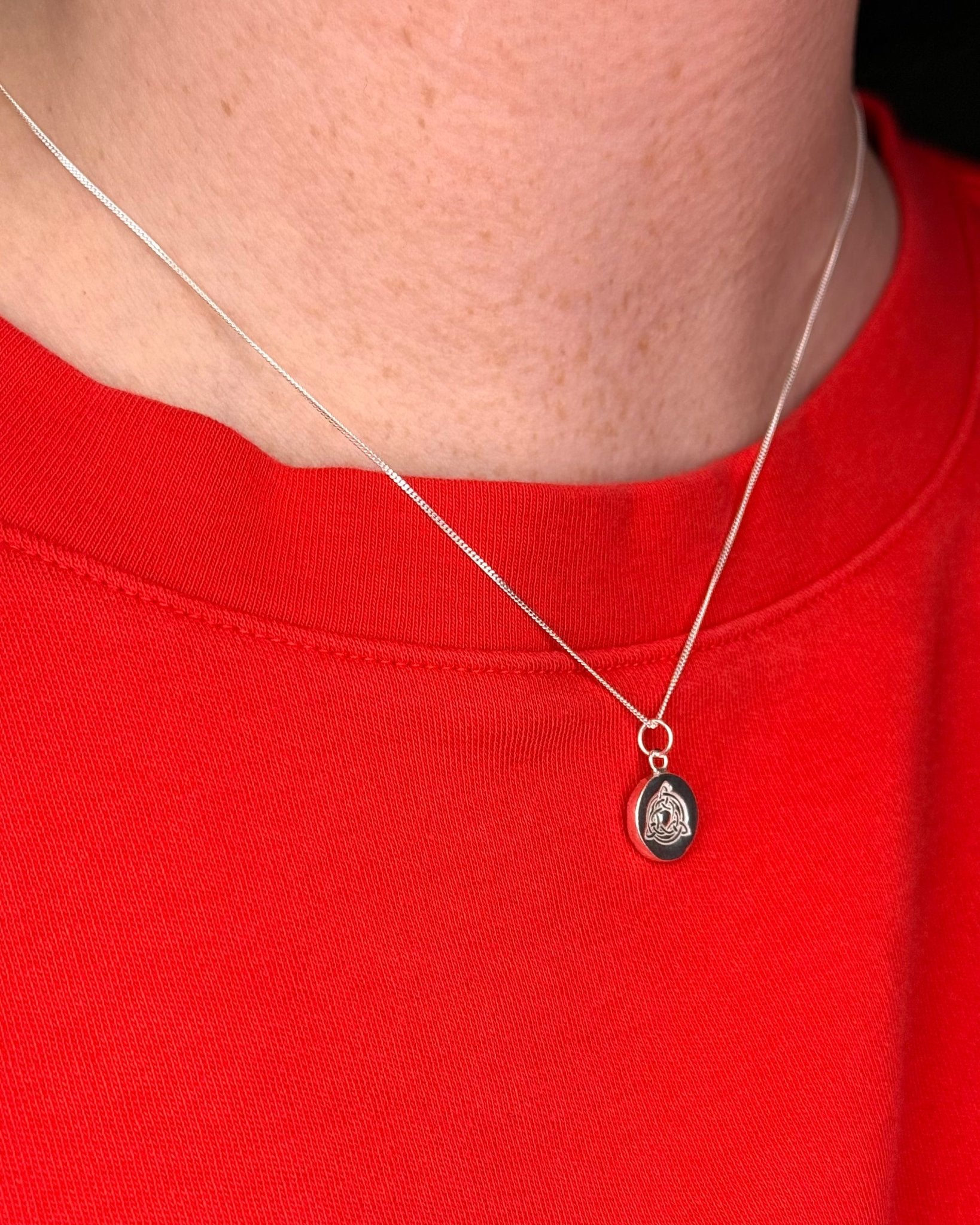 Personalised Mini Welsh Celtic Knot Necklace - Solid Fine Silver - Arianwen Jewellery
