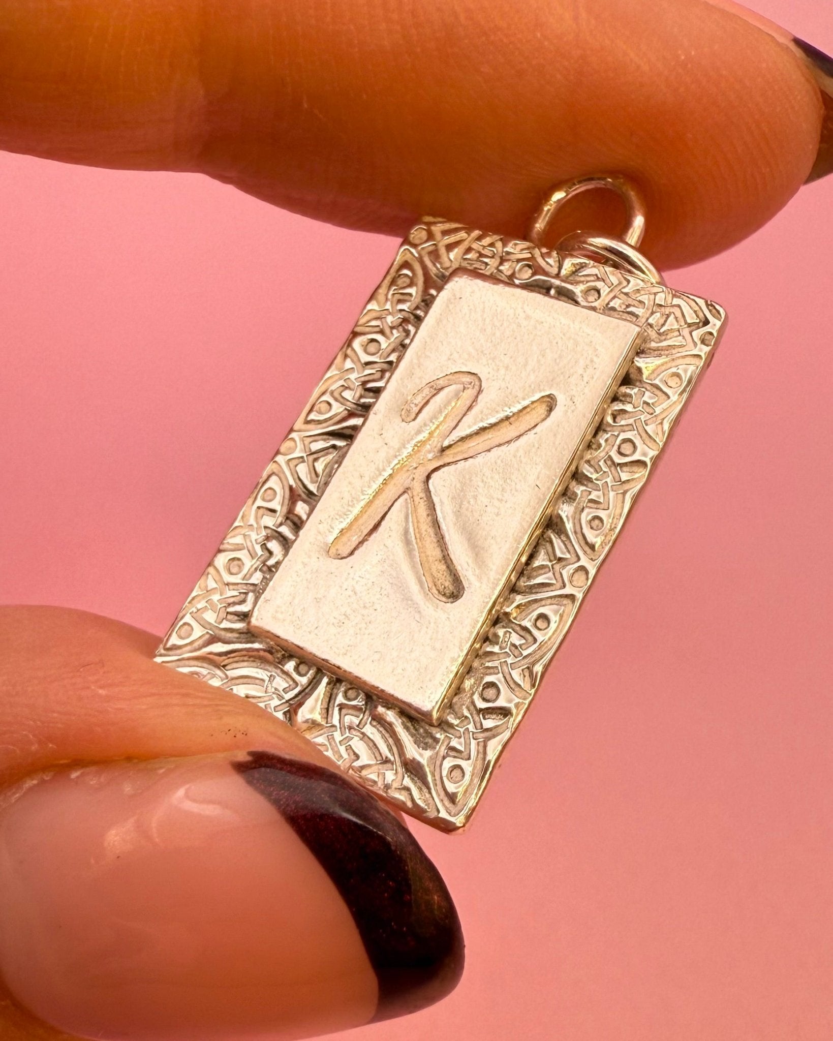 Personalised Welsh Celtic knot Necklace - Solid Fine Silver - Arianwen Jewellery