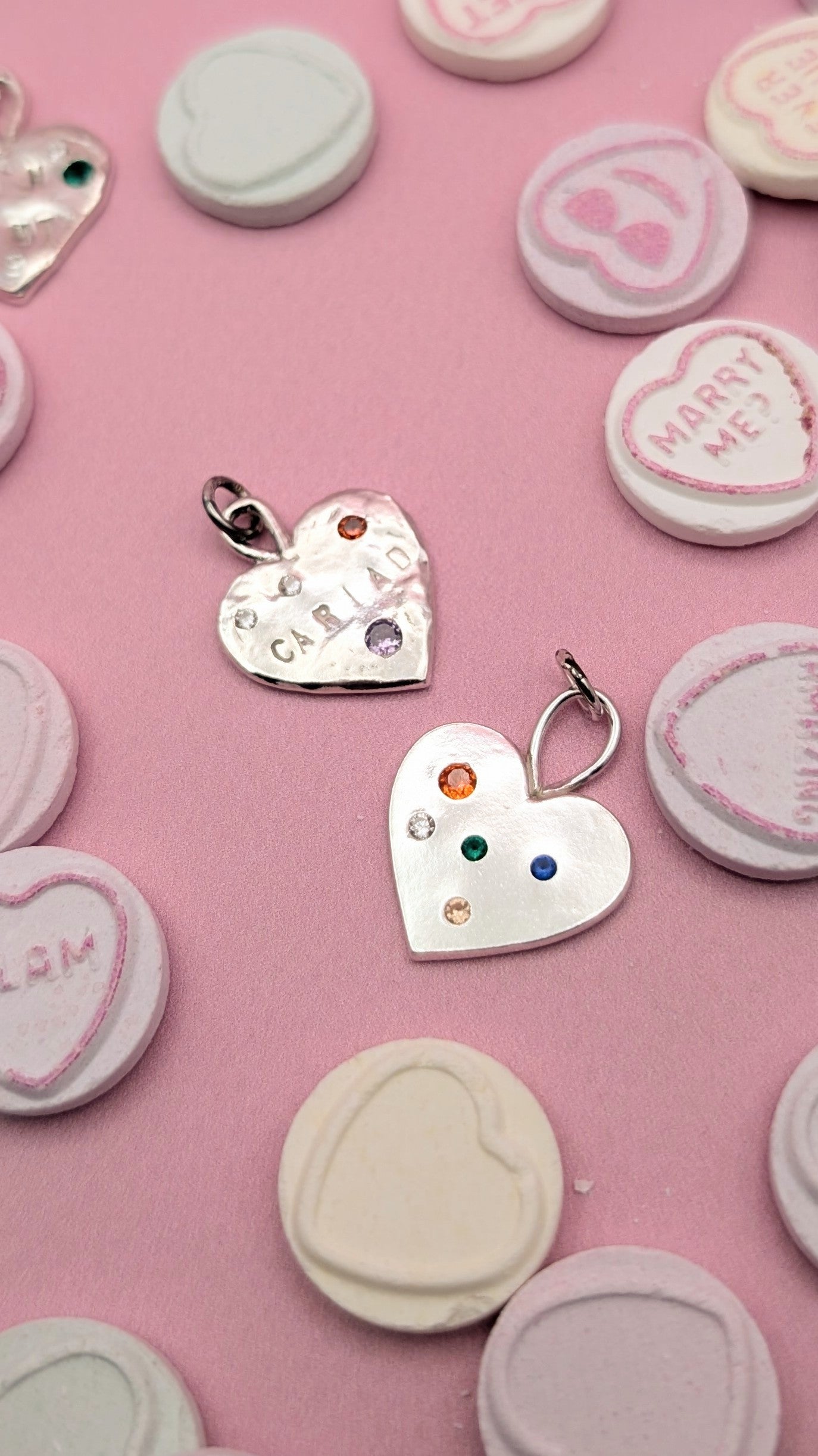 Confetti heart pendant