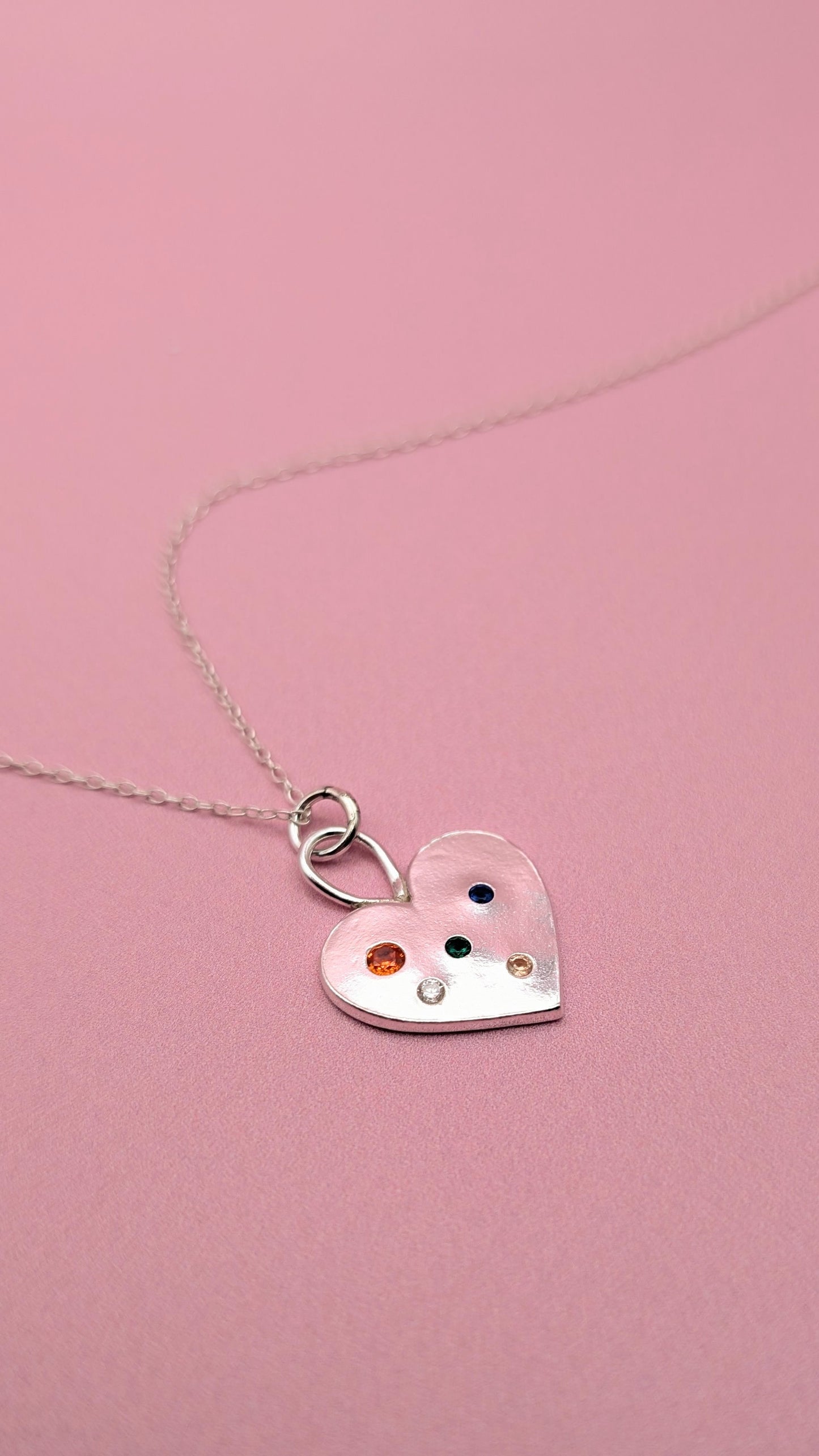 Confetti heart pendant